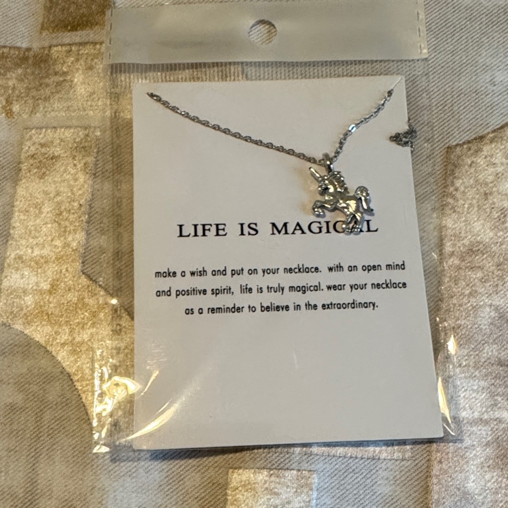 Silver Unicorn Necklace